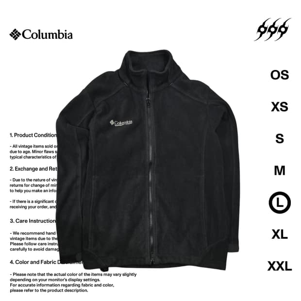 컬럼비아 70주년 기념 플리스 L사이즈 집업