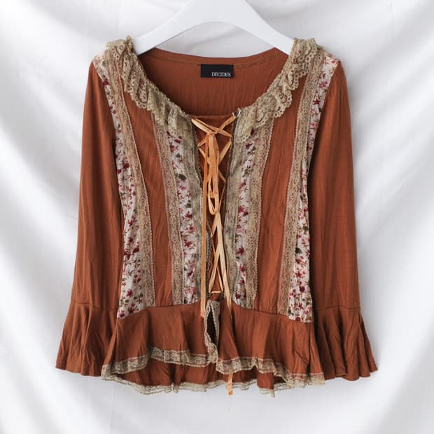 flower layered ruffle T 