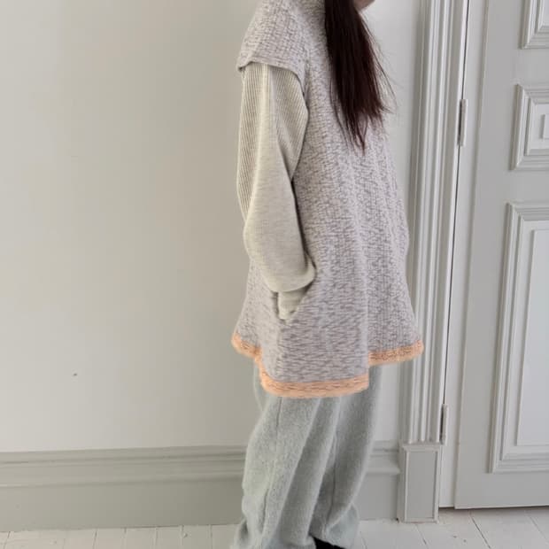 콜로신스 WEIRD DROP TOP DRESS LIGHT GRAY