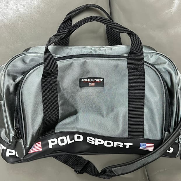 90s 폴로스포츠 더플백 가방 차콜그레이 polo sport