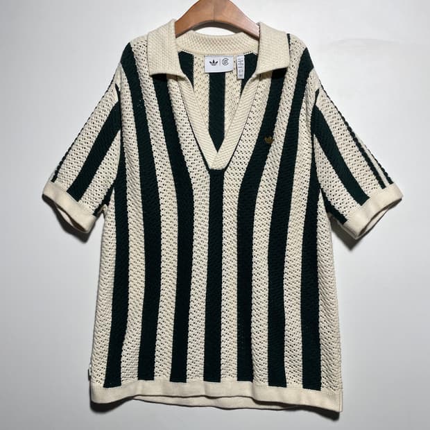 아디다스 x 클랏 오버핏 니트 폴로 셔츠