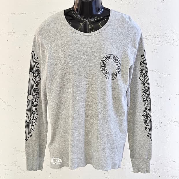 [XL] 미사용 크롬하츠 홀스슈 와플 니트 그레이 B1213C142