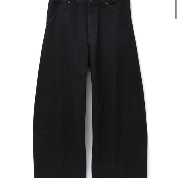 해칭룸 와이드 커브진 블랙 1사이즈