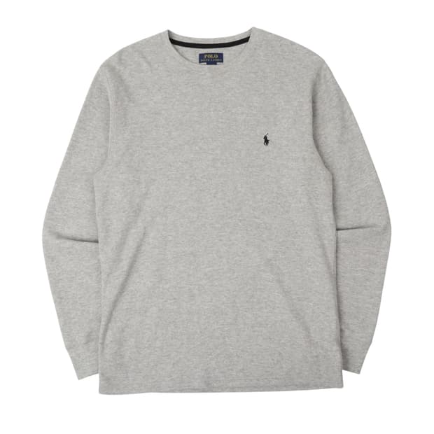 폴로 랄프로렌 그레이 와플 롱슬리브