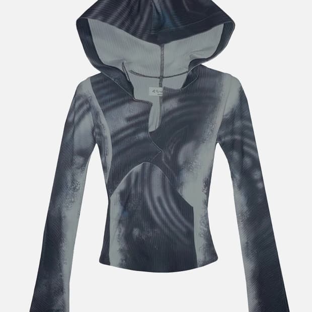 aesynctx MYSTERY CIRCLE HOODED TOP