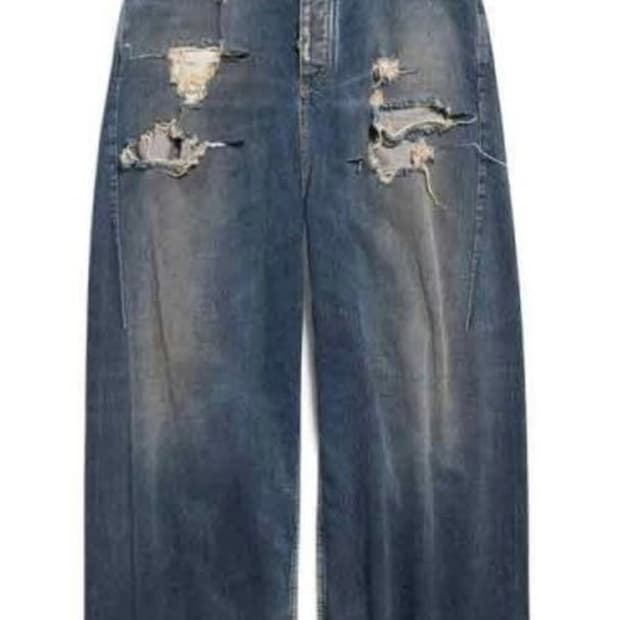 [M] 25ss 발렌시아가 배기 로고 데님팬츠