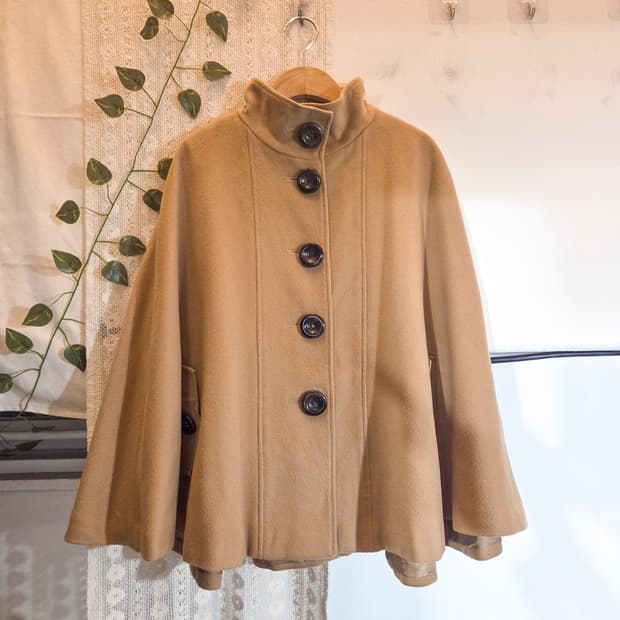 캐시미어 케이프 코트