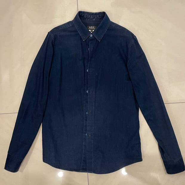 XS) APC 진청 데님 셔츠
