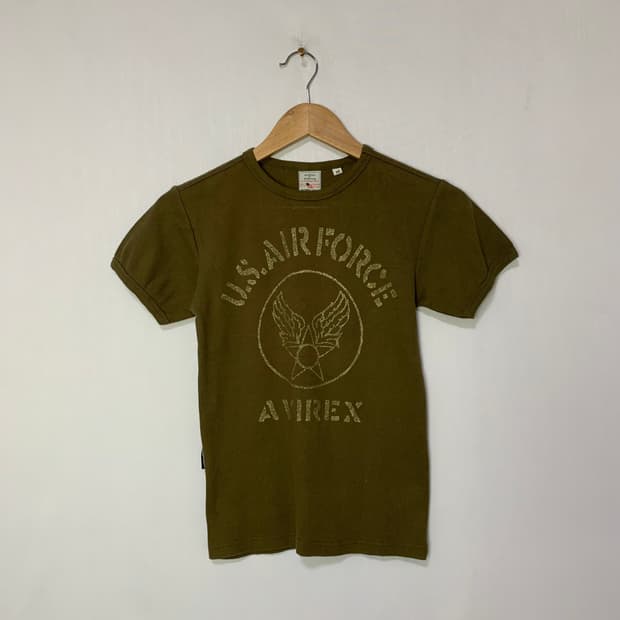 아비렉스 U.S.AIRFORCE 반팔 티셔츠 XS 카키