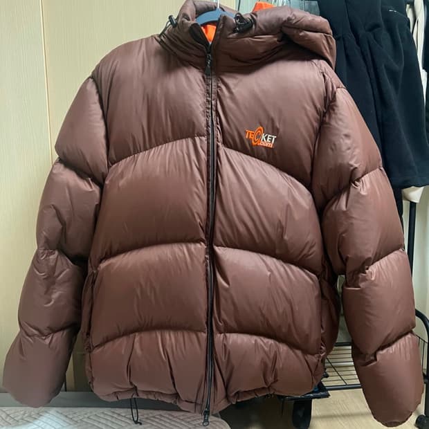 [L] 테켓 tecket dot-com down 닷컴 패딩 브라운