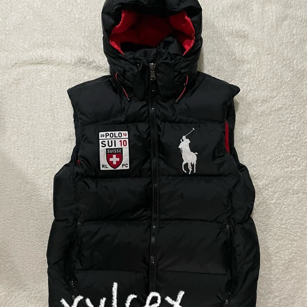폴로 랄프로렌 빅포니 스위스 조끼 후드패딩