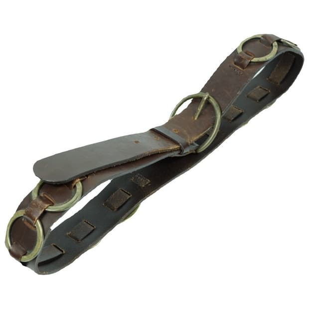 웨스턴 무드 브라운 통가죽 O링 디테일 벨트