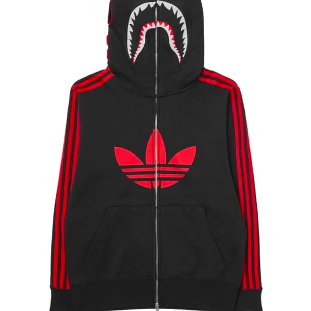베이프 아디다스 샤크 후드집업 블랙
