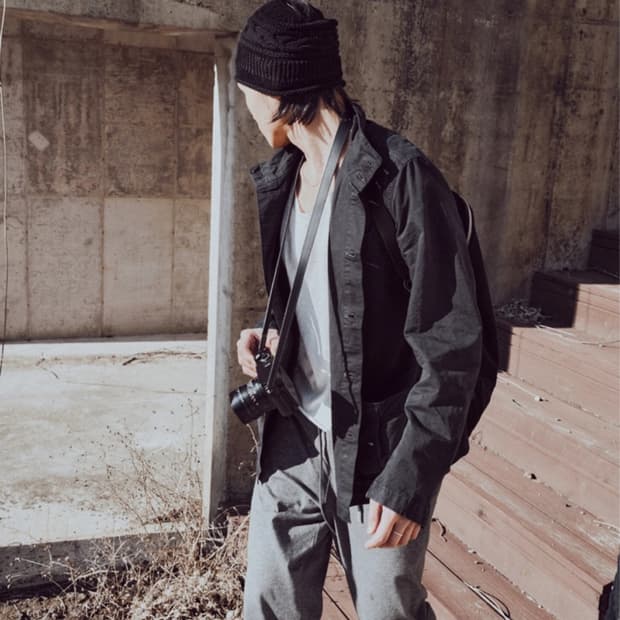 Textured Hish neck jacket black 3