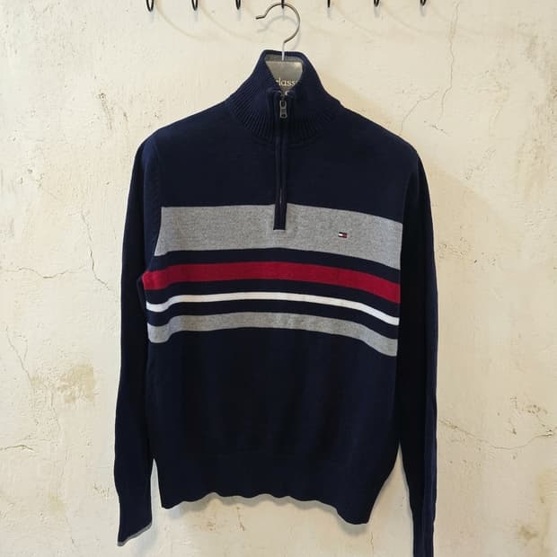 타미힐피거 반집업 니트 S