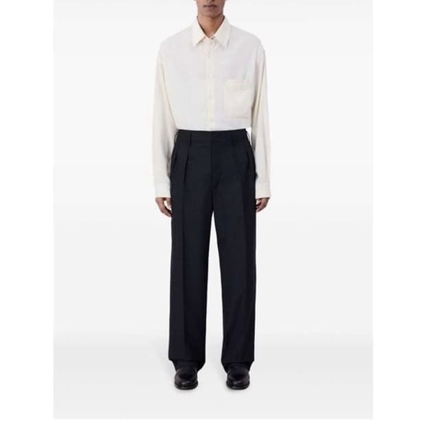 르메르 24FW 더블 플리츠 팬츠 슬랙스 다크그레이/46