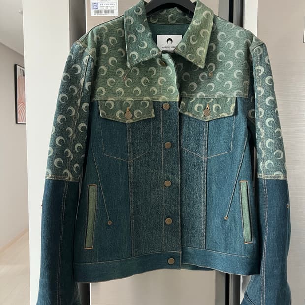 마린세르 문패턴 데님자켓