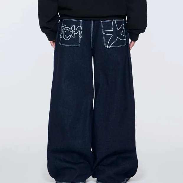 더콜디스트모먼트 팬츠 TCM back logo denim pants