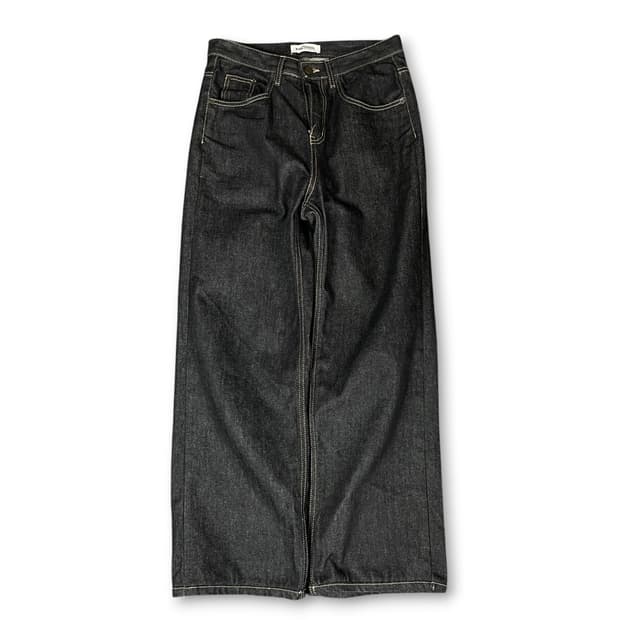 (31) 킹스툴 흑청 스티치 데님 팬츠 S