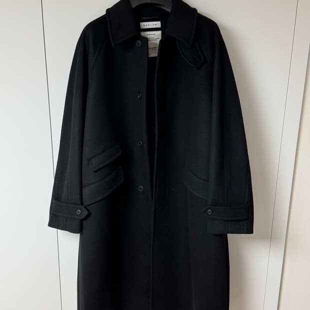 OVERSIZED CASHMERE BALMACAAN COAT BLACK