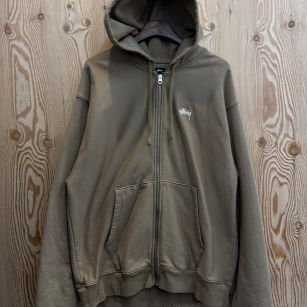 스투시 스탁 로고 후드집업