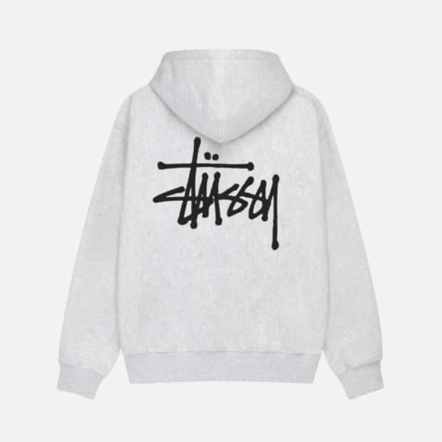 스투시 후드티 애쉬헤더 L