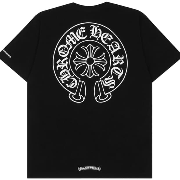 크롬하츠 홀스슈 로고 포켓 티셔츠 블랙