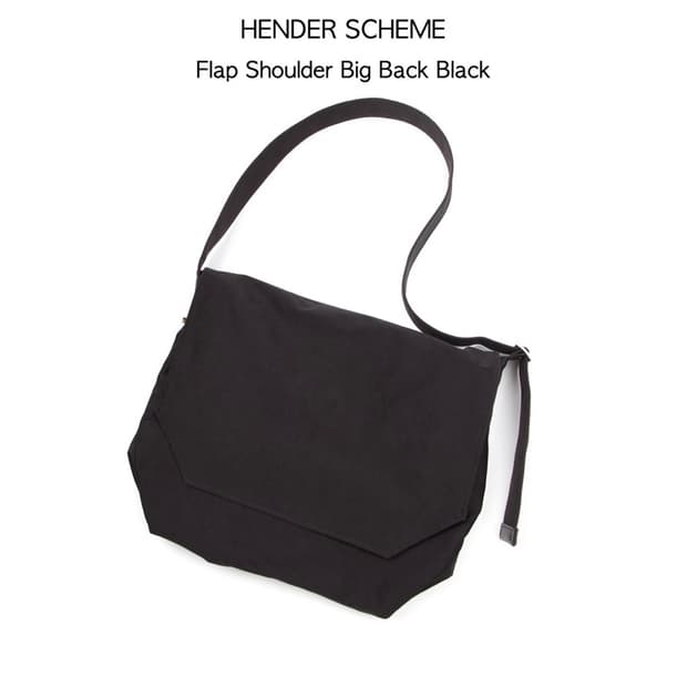 HENDER SCHEME 플랩 숄더 빅 블랙