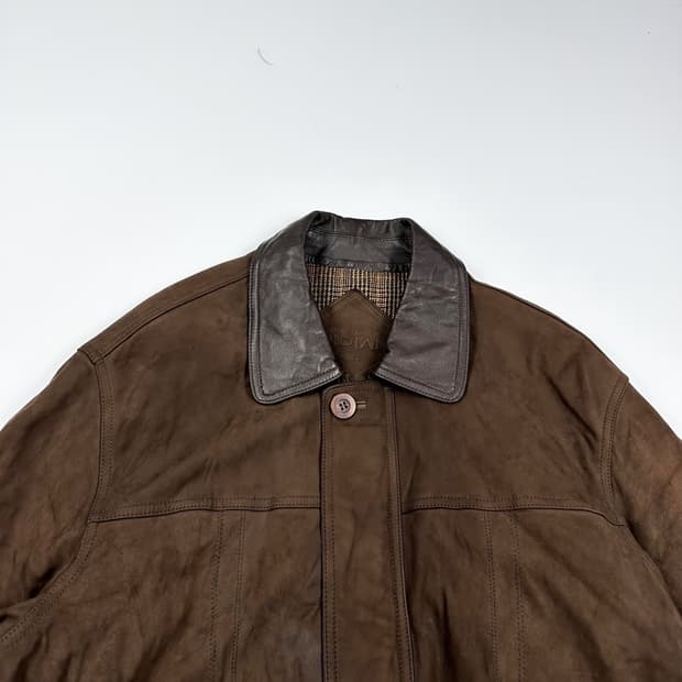 VTG 빈티지 스웨이드 브라운 블루종 자켓 (L)