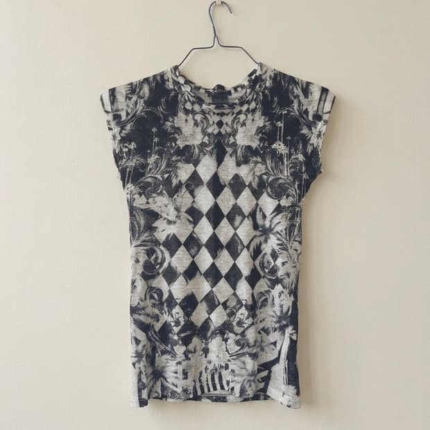 Balmain linen graphic print t-shirts