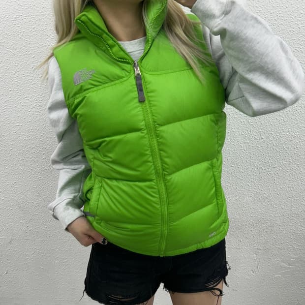 노스페이스 700 라이트그린 패딩조끼 90