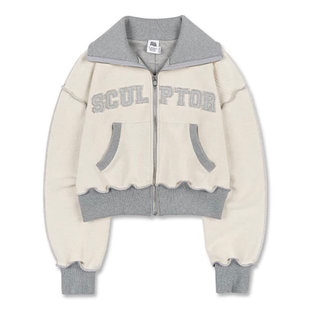 스컬프터 인사이드아웃 집업 멜란지그레이