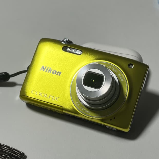 희귀 색상 라임 레몬 아이돌 디카 니콘 쿨픽스 S3100 