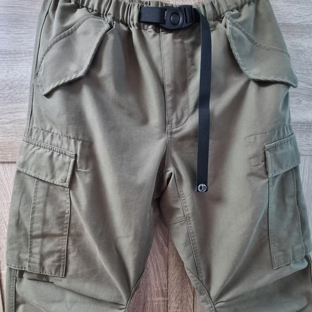 [M] 아웃스탠딩 벨티드 카고팬츠 올리브