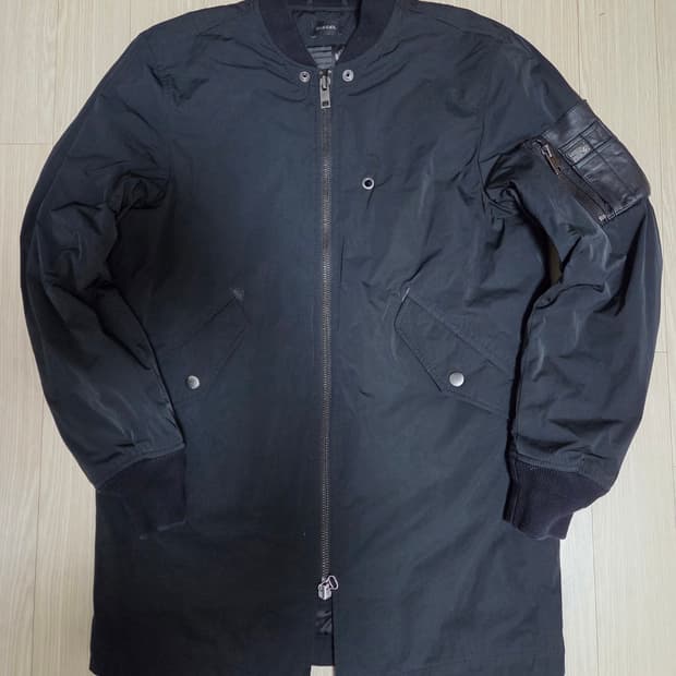 디젤 신술레이트 레더포켓 롱 항공자켓 