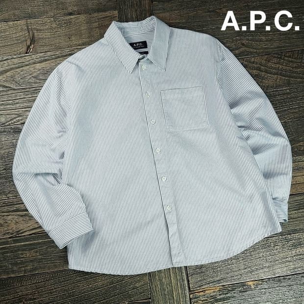 [아페쎄] 루즈핏 스트라이프 셔츠 P01573