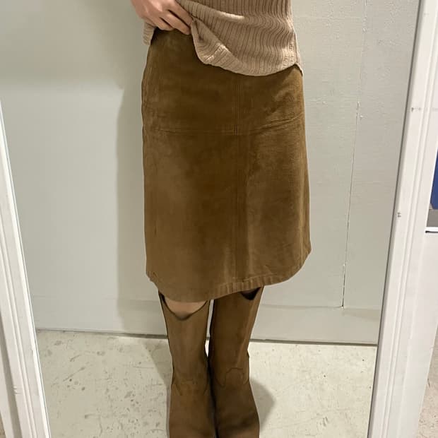 VTG leather skirt 