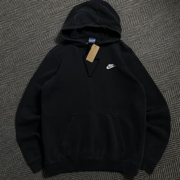 나이키 스우시로고 후드 티셔츠 블랙o 4562