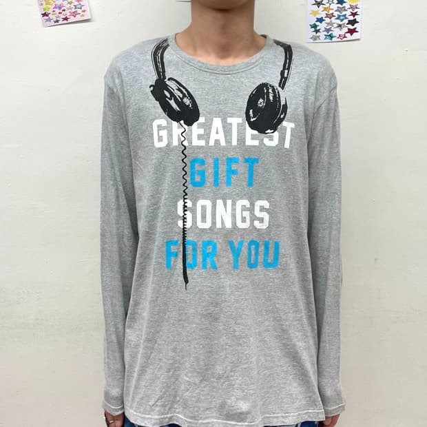 Headset Printed Gray Long Sleeve