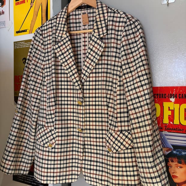 닥스 체크 블레이저자켓