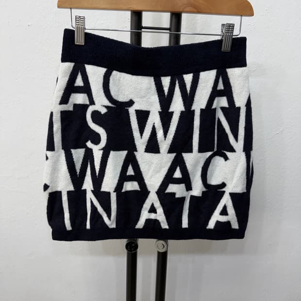 정품) WAAC 왁골프 로고 니트 스커트 2