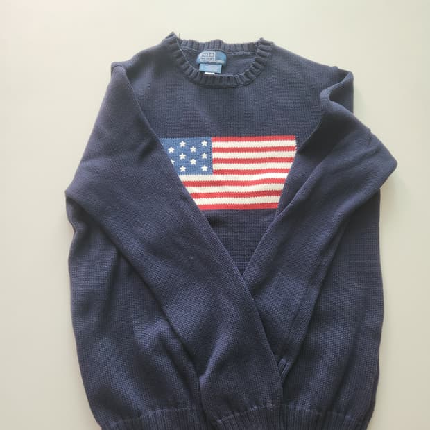 폴로 성조기 니트 L사이즈