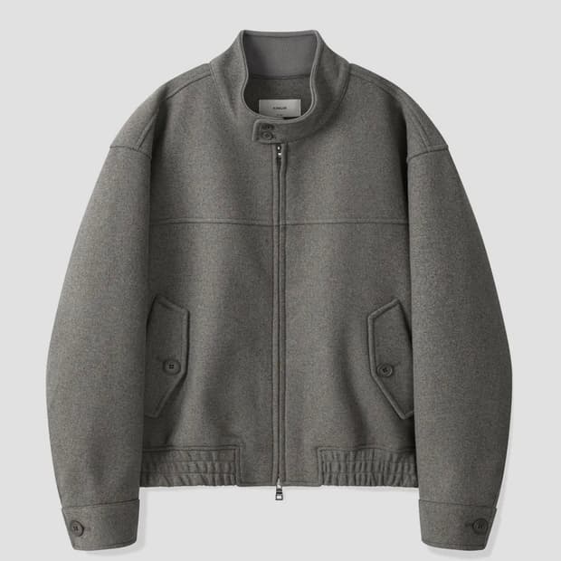 (XL) 25ver 키뮤어 울 헤링턴 자켓 그레이