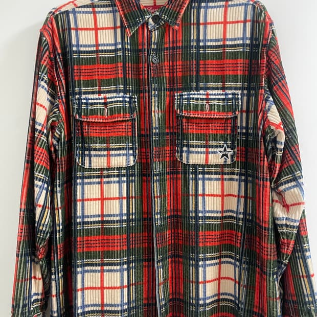 슈프림 코듀로이 셔츠 라지