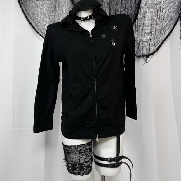 star cubic hood zip up