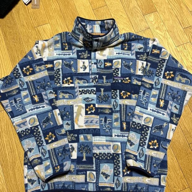 파타고니아 신칠라 패턴 아즈텍 후리스 플리스 아노락 