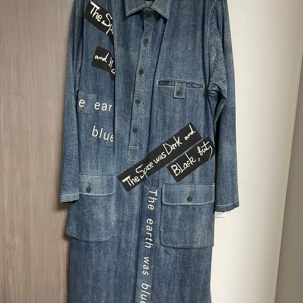 요지야마모토 남성 데님 코트