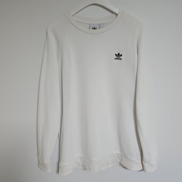 [2XL] 아디다스 화이트 남성 맨투맨 로고 남자 티셔츠 G233
