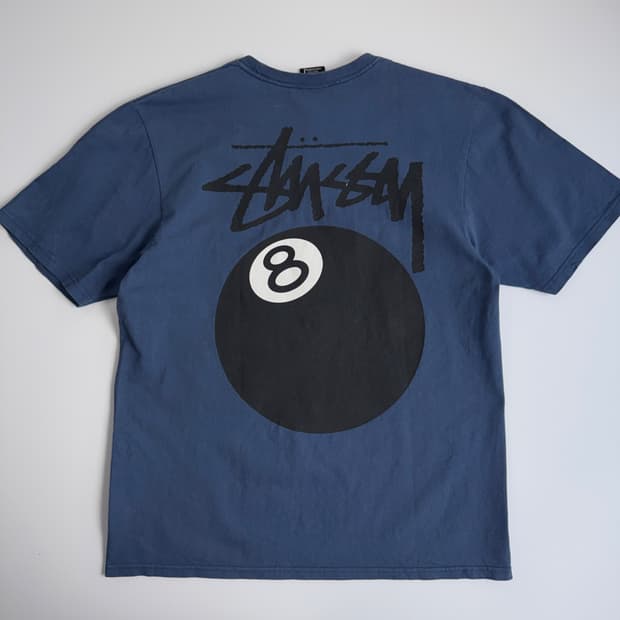 Stussy 스투시 8볼 블루 반팔 티셔츠