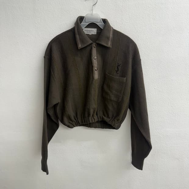 입생로랑 크롭 니트 스웨터 (M)